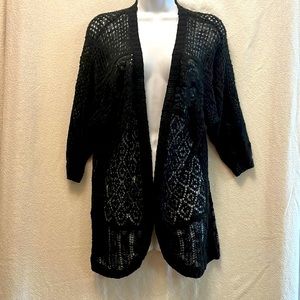 Pink Rose crocheted sweater